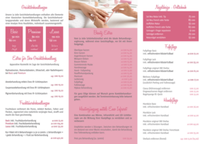 Preisliste von La Jolie Schönheitsinstitut